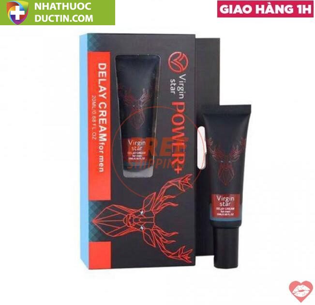 Gel bôi Virgin Star Power+ Delay Cream - Chống xuất tinh sớm - Chai 20ml 26 gel boi virgin star power delay cream chong xuat tinh som chai 20ml