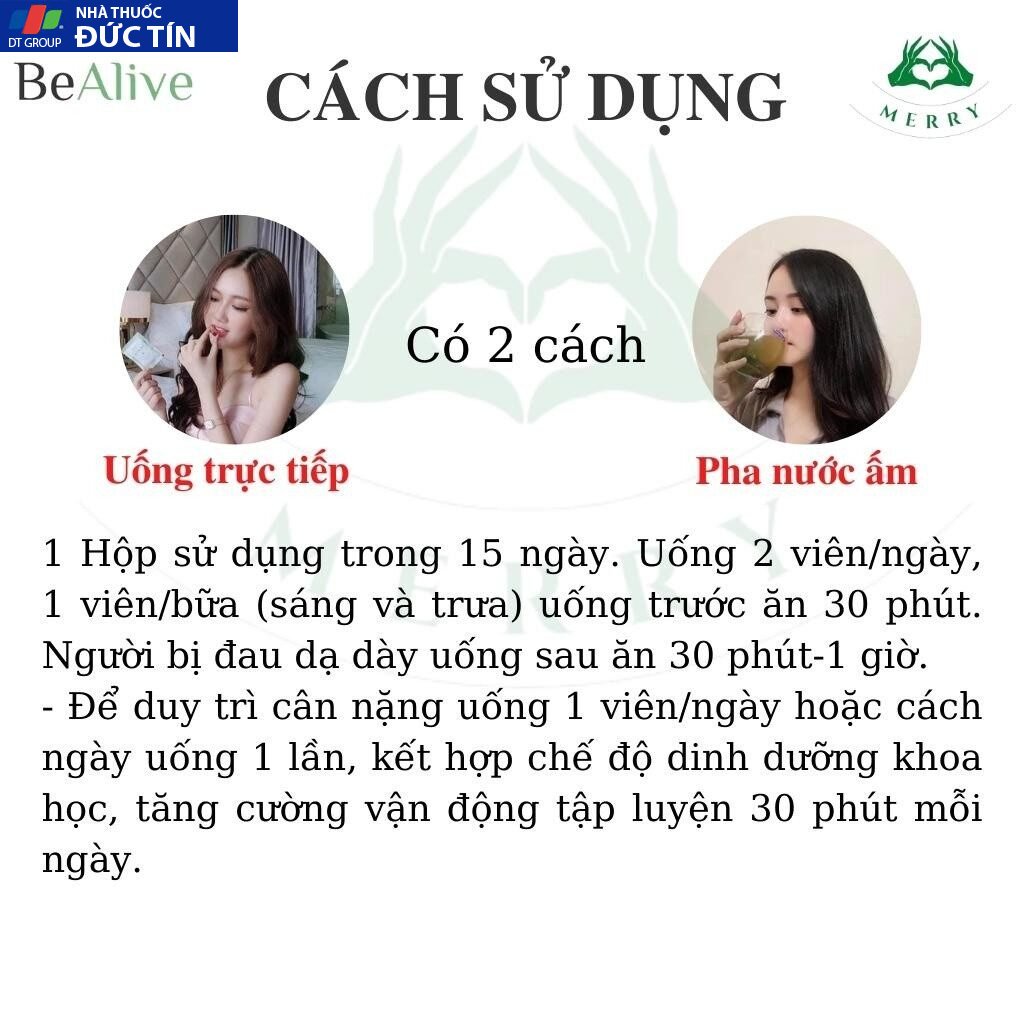 Giảm Cân SLIM BE của BEALIVE Chính Hãng MERRY STORE SLimBe Giúp Giảm Cân An Toàn Giảm 2 đến 3 Kg Sau 15 Ngày 25 giamcan4 2