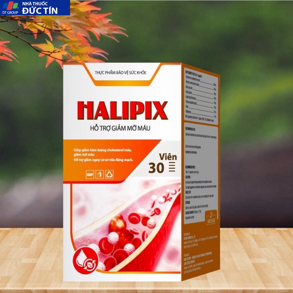 CHÍNH HÃNG HALIPIX VIÊN UỐNG HỖ TRỢ SỨC KHỎE HUYẾT ÁP, PHÒNG NGỪA ĐỘT QUỴ TIM MẠCH,GIẢM MỠ MÁU ỔN 20 hapi3 1
