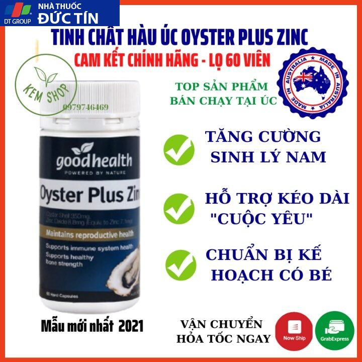Tinh Chất Hàu Good Health Oyster Plus New Zealand giúp tăng cường sinh lý nam giới hộp 60 viên 33 hauuc1 1