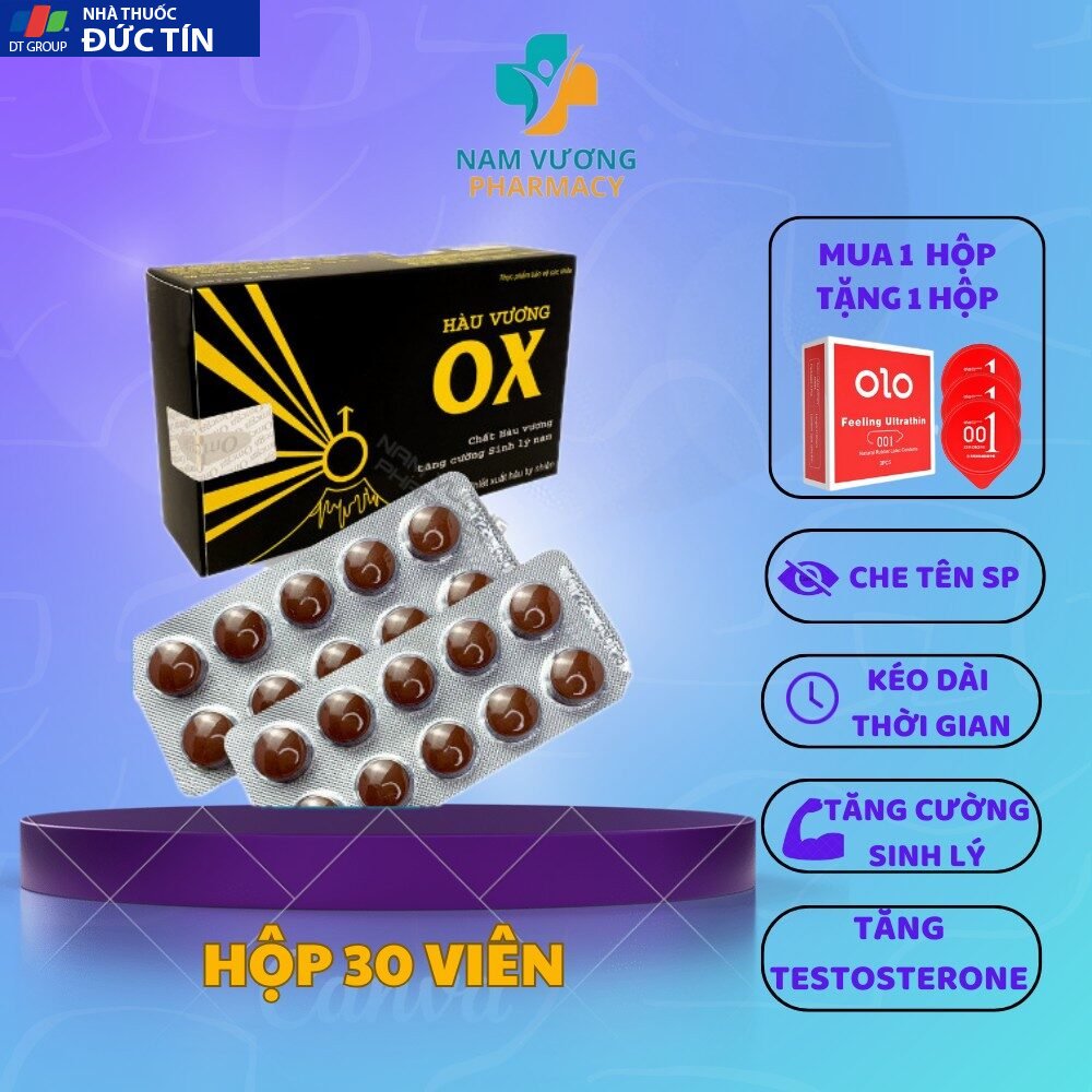 Hàu vương OX tăng cường sinh lý nam giới kéo dài thời gian quan hệ cải thiện xuất tinh sớm - Hộp 30v Nam Vương 11 hauvuong1