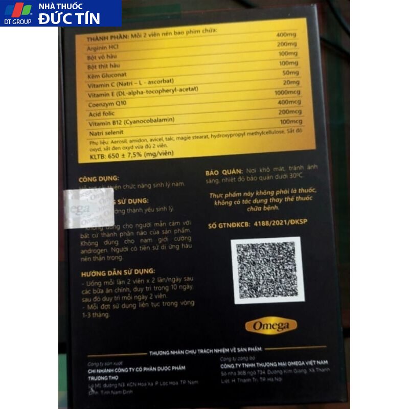 Viên uống Hàu Vương Ox- lấy lại phong độ phái mạnh hộp 30 viên 12