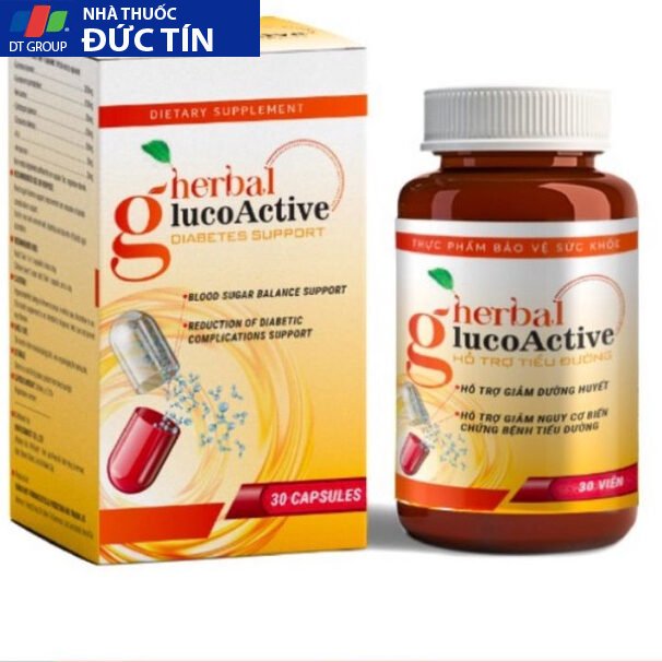 Herbal Glucoactive Hỗ Trợ Cải Thiện,Giảm Nguy Cơ Biến Chứng Bệnh Tiểu Đường Hộp 30 Viên 37 he7