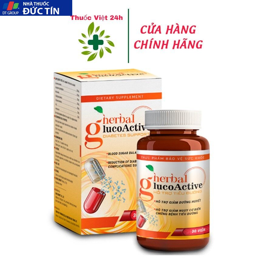 Herbal Glucoactive Hỗ Trợ Cải Thiện,Giảm Nguy Cơ Biến Chứng Bệnh Tiểu Đường Hộp 30 Viên 30 herba2 1