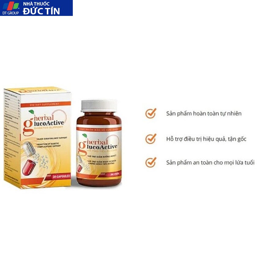 Herbal GlucoActive viên uống giúp ổn định đường huyết trong máu 15 herba5