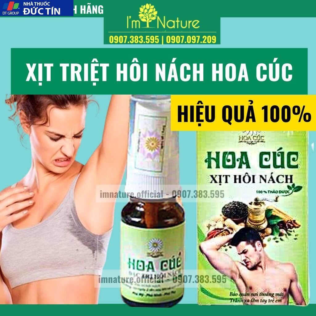 Xịt Hôi Nách Hoa Cúc Chính Hãng 10ml - Triệt Thâm - Ngăn Tiết Mồ Hôi - Hôi Nách Lâu Năm 30 hoacuc1