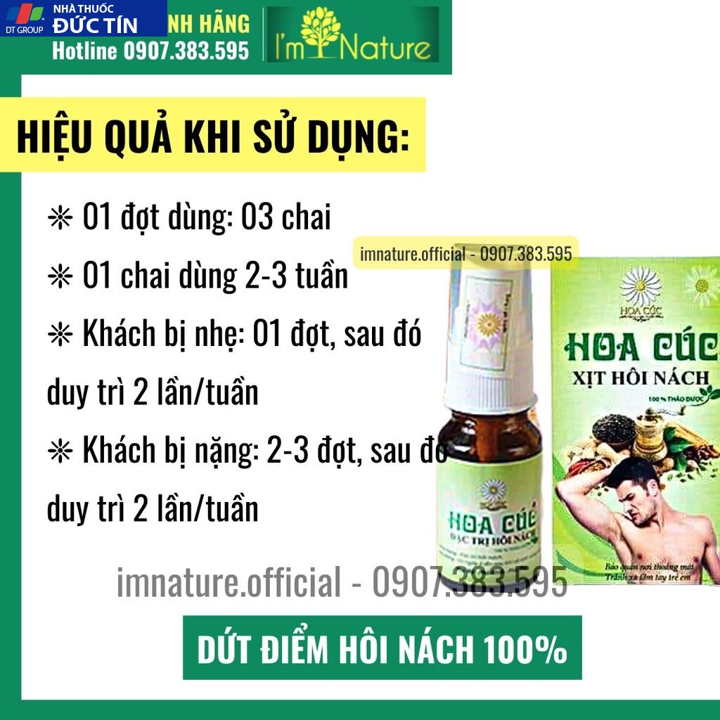 Xịt Hôi Nách Hoa Cúc Chính Hãng 10ml - Triệt Thâm - Ngăn Tiết Mồ Hôi - Hôi Nách Lâu Năm 27 hoacuc5
