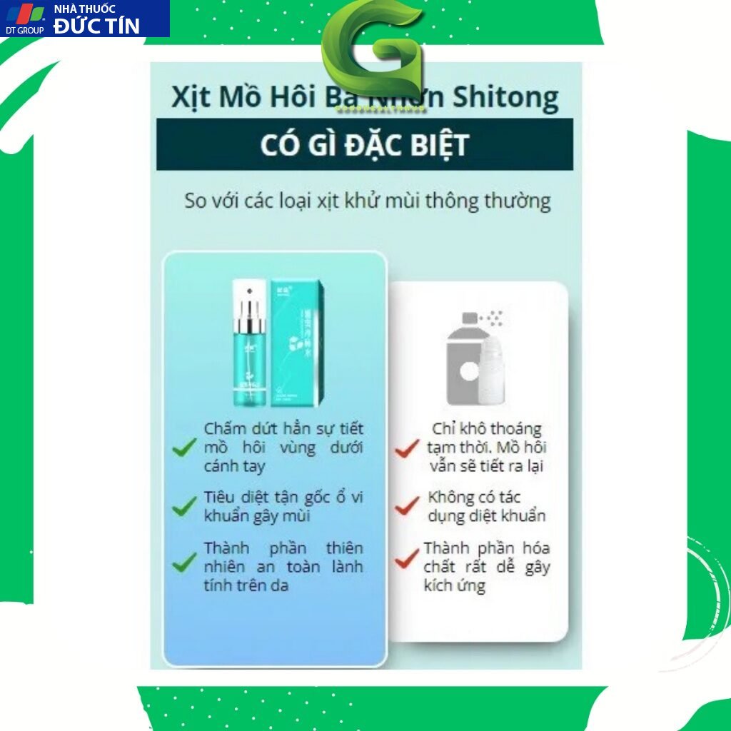 Xịt Khử Mùi Shitong Chính Hãng Khử Mùi Hôi Nách Ngăn Tiết Mồ Hôi Khử Mùi Cơ Thể Chai Dạng Xịt Dung Tích 60 ML 24 hoinach5 5