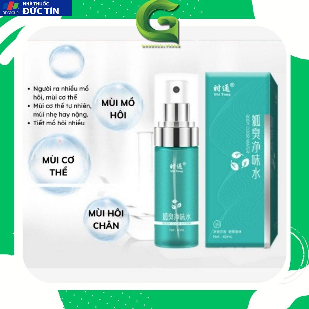 Xịt Khử Mùi Shitong Chính Hãng Khử Mùi Hôi Nách Ngăn Tiết Mồ Hôi Khử Mùi Cơ Thể Chai Dạng Xịt Dung Tích 60 ML 22 hoinach7 5