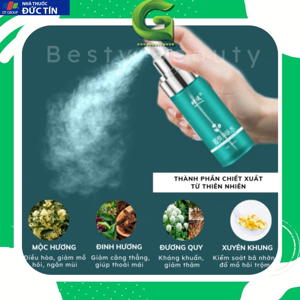 Xịt Khử Mùi Shitong Chính Hãng Khử Mùi Hôi Nách Ngăn Tiết Mồ Hôi Khử Mùi Cơ Thể Chai Dạng Xịt Dung Tích 60 ML 21 hoinach8 6