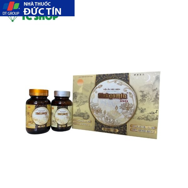 Viên ăn ngủ ngon Ginkgomin Power hộp 2 lọ 30 viên,Bổ sung khoáng chất, vitamin, giúp ăn ngon, ngủ ngon 12 hop ginkgomin power