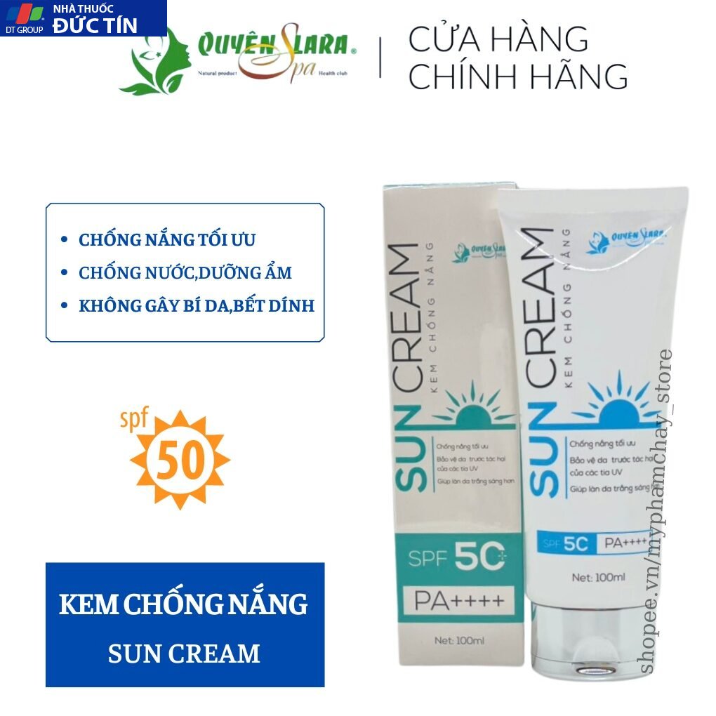 Kem Chống Nắng Sun Cream QUYÊN LARA SPF 50+ Phù Hợp Mọi Loại Da,Thẩm Thấu Nhanh,Không Bết Dính 28 kemchong1 1