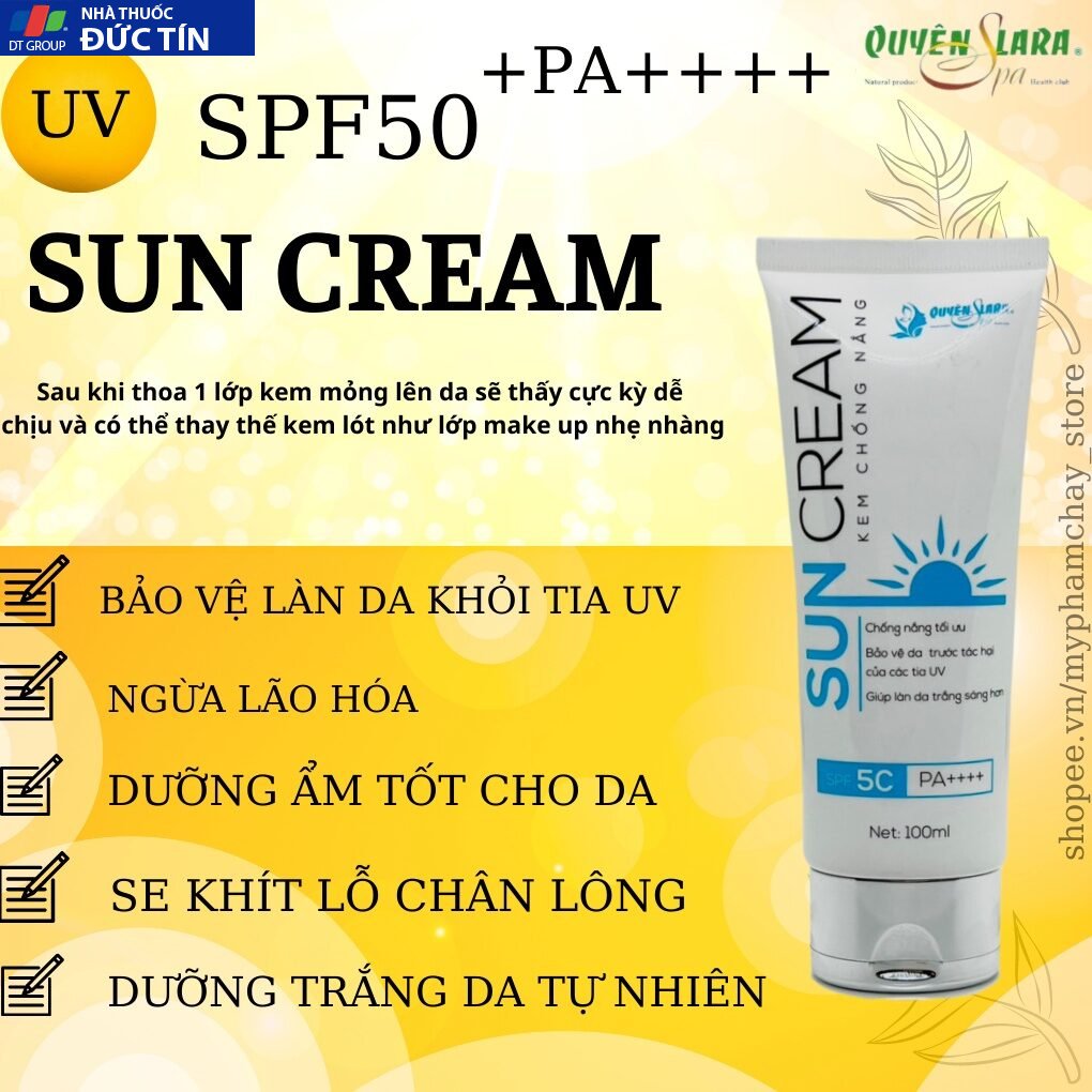 Kem Chống Nắng Sun Cream QUYÊN LARA SPF 50+ Phù Hợp Mọi Loại Da,Thẩm Thấu Nhanh,Không Bết Dính 27 kemchong2
