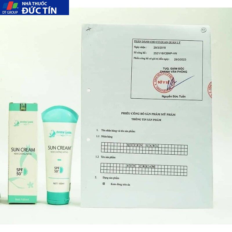 Kem Chống Nắng Sun Cream QUYÊN LARA SPF 50+ Phù Hợp Mọi Loại Da,Thẩm Thấu Nhanh,Không Bết Dính 20 kemchong9