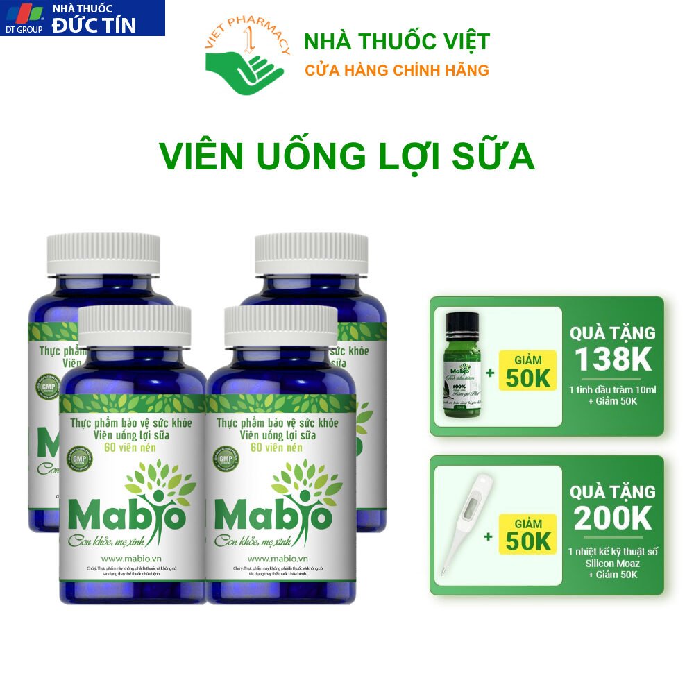Mabio Lợi Sữa Dành Cho Các Mẹ Sau Sinh Bị Mất Sữa Ít Sữa Combo 4 Hộp Lợi Sữa Mabio Nhà Thuốc Việt 43 mabim44 1