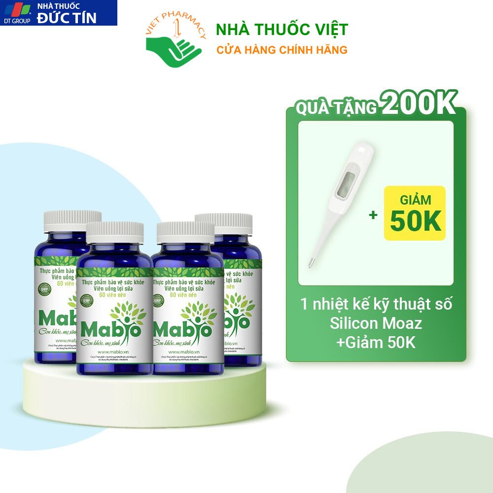 Mabio Lợi Sữa Dành Cho Các Mẹ Sau Sinh Bị Mất Sữa Ít Sữa Combo 4 Hộp Lợi Sữa Mabio Nhà Thuốc Việt 42 mabim555