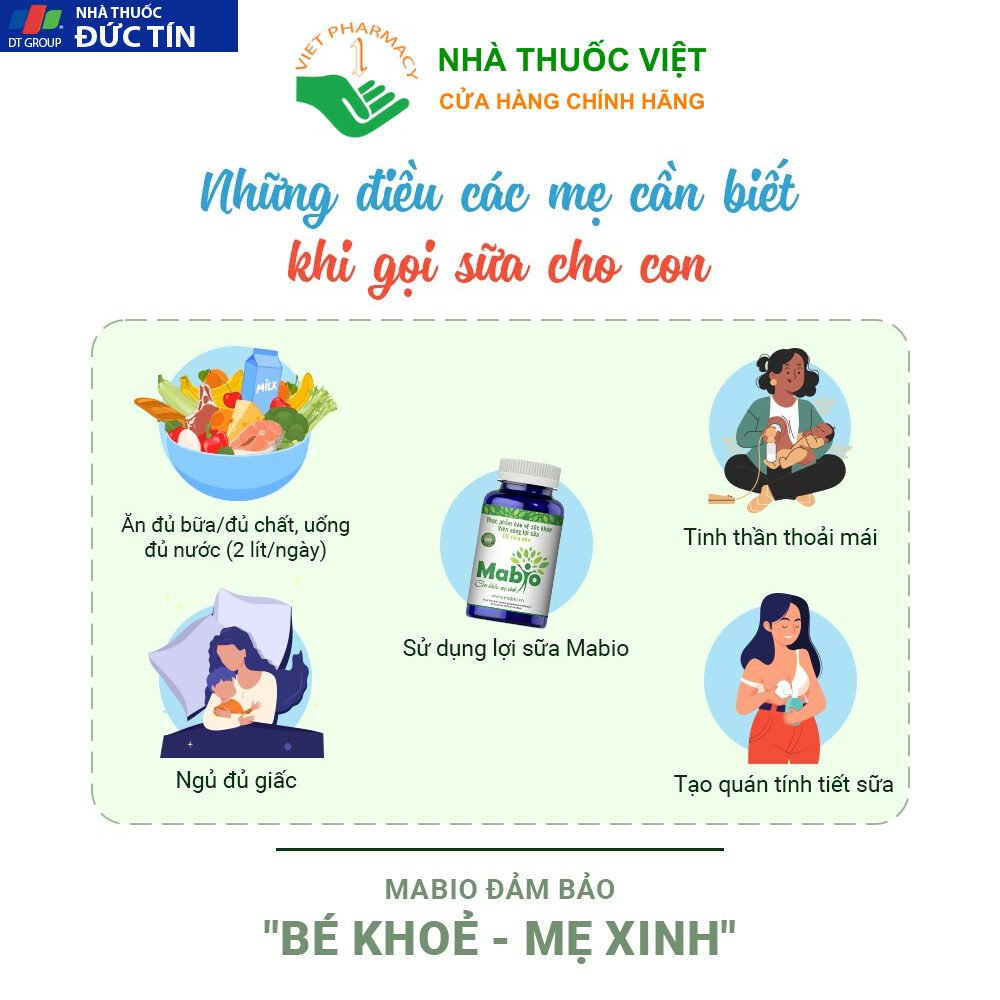 Mabio Lợi Sữa Dành Cho Các Mẹ Sau Sinh Bị Mất Sữa Ít Sữa Combo 6 Hộp Lợi Sữa Mabio 40 mabio5