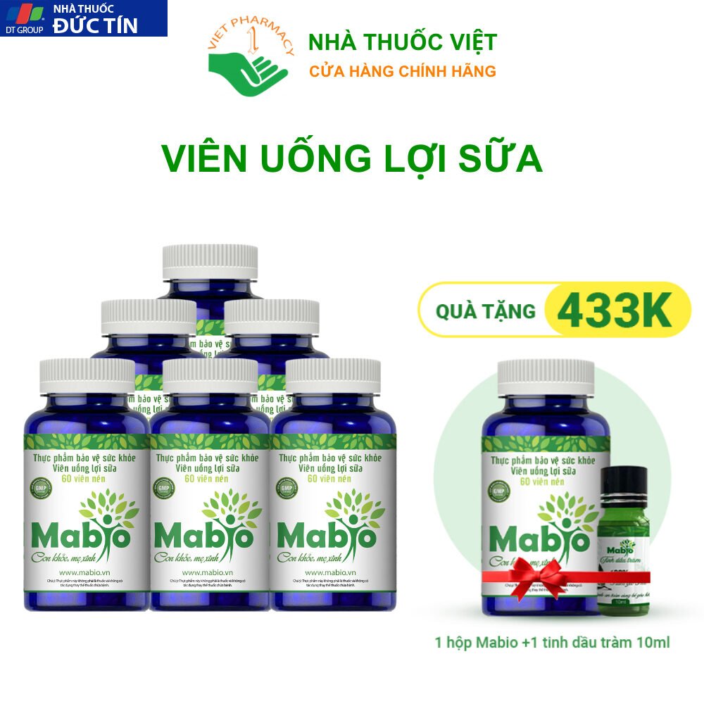 Mabio Lợi Sữa Dành Cho Các Mẹ Sau Sinh Bị Mất Sữa Ít Sữa Combo 6 Hộp Lợi Sữa Mabio 38 mabio644