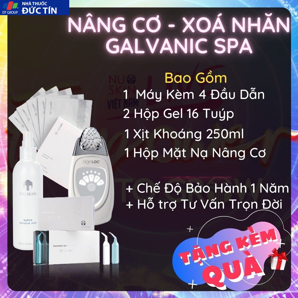{Chính hãng, date mới nhất công ty}Bộ Máy Nâng Cơ Xóa Nhăn Chống Lão Hóa Nuskin Ageloc Galvanic Spa trẻ hóa làn da xử lý 27 maynangco2