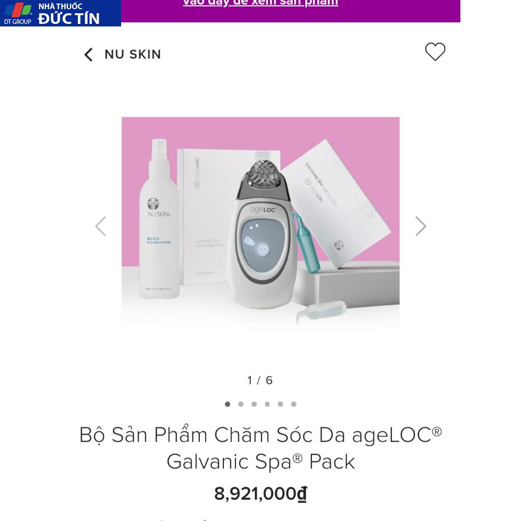 {Chính hãng, date mới nhất công ty}Bộ Máy Nâng Cơ Xóa Nhăn Chống Lão Hóa Nuskin Ageloc Galvanic Spa trẻ hóa làn da xử lý 21 maynangco8