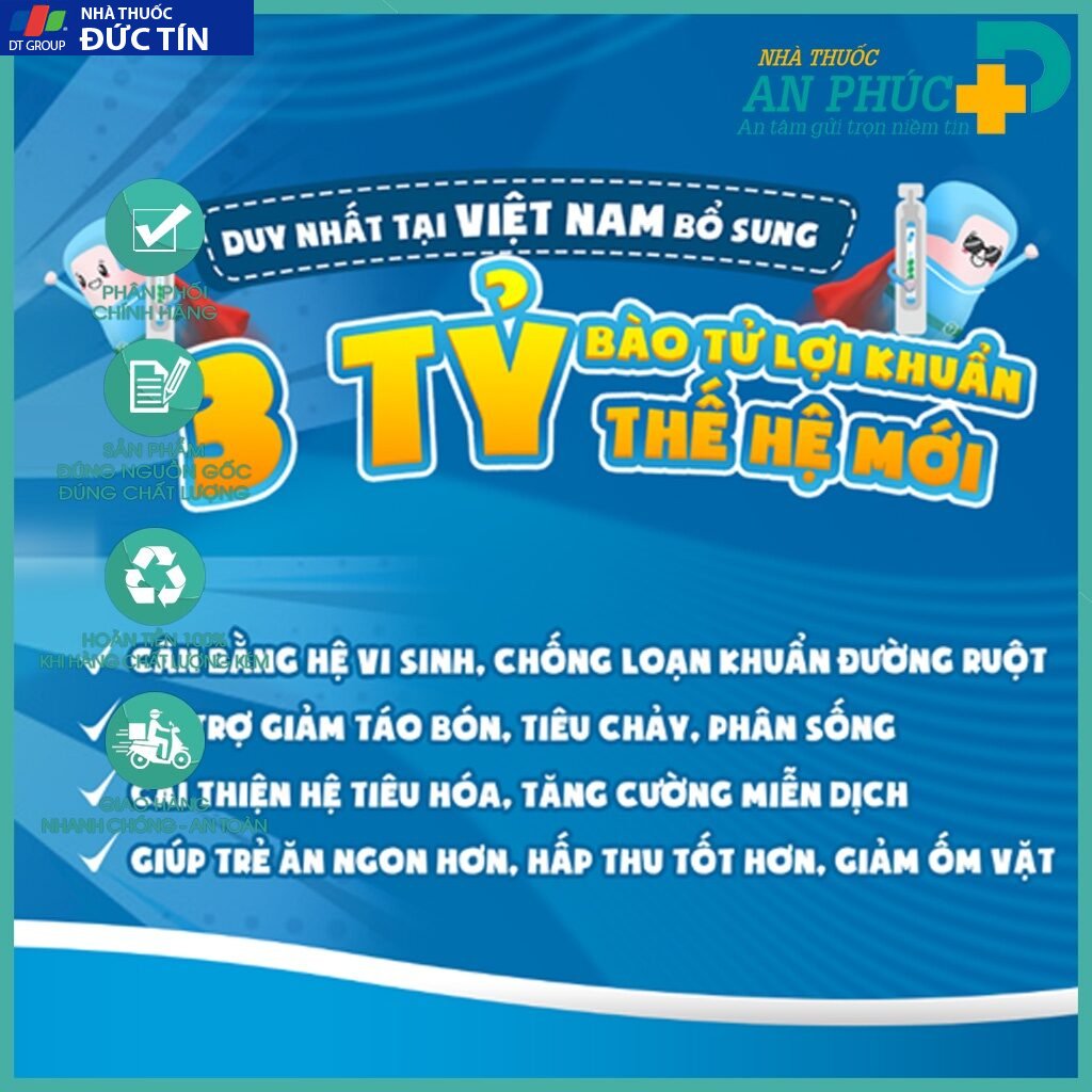 Men bạch mai, Men sống bạch mai mẫu mới, Hàng chính hãng nguyên tem CP, Date mới nhất - Hộp 20 ống 17 menbachmai6