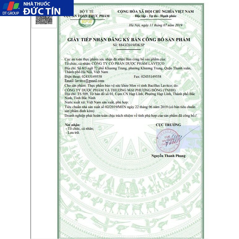 Men Vi Sinh Bacillus Lavitco - Bổ Sung Lợi Khuẩn Giúp Cải Thiện Hệ Vệ Sinh Đường Ruột,Giảm Rối Loạn Tiêu Hóa 13 menkho5