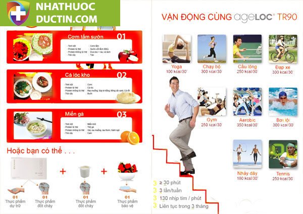 Bộ sản phẩm kiểm soát cân nặng ageLOC TR90 35 menu tr90 nubeauty