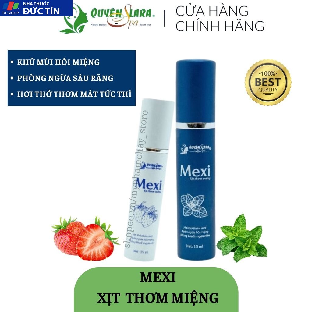 Chai Xịt Thơm Miệng Mexi ️Quyên Lara Giúp Hơi Thở Thơm Mát,Tự Tin Giao Tiếp,Vệ Sinh Khử Mùi Hôi Miệng Tức Thì 15ml 30 mexi1 1