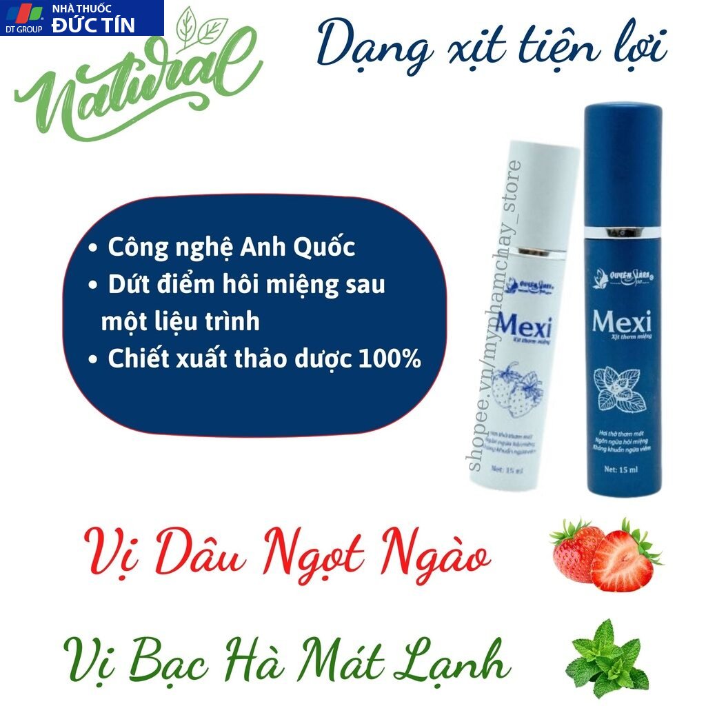 Chai Xịt Thơm Miệng Mexi ️Quyên Lara Giúp Hơi Thở Thơm Mát,Tự Tin Giao Tiếp,Vệ Sinh Khử Mùi Hôi Miệng Tức Thì 15ml 29