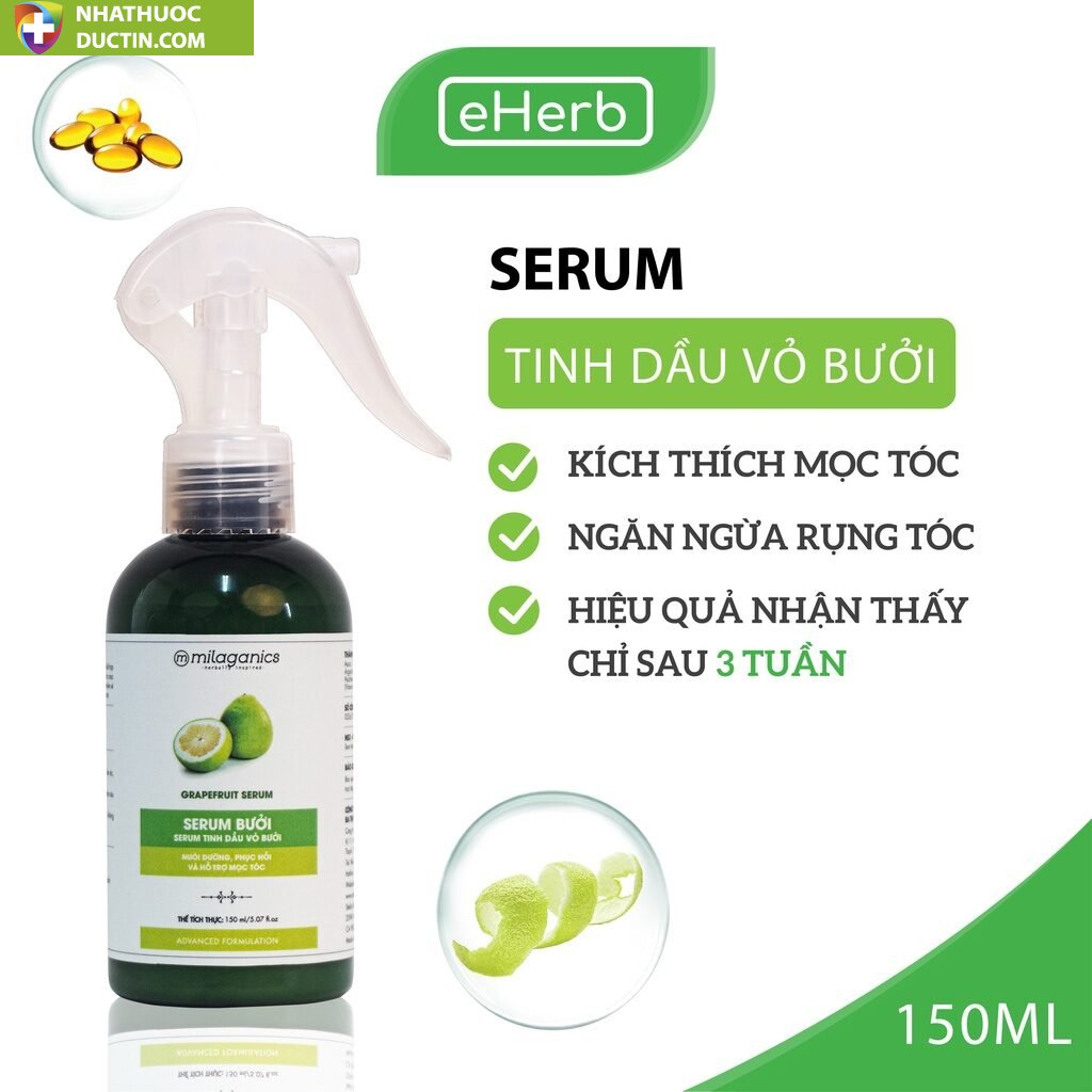 Tinh Dầu Bưởi Ngừa Rụng & Kích Thích Mọc Tóc,Xịt Bưởi Mọc Tóc MILAGANICS 100ml (Chai) 23 moctoc1
