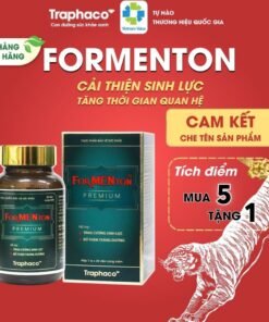 Tăng Sinh Lý Nam FORMENTON PREMIUM Traphaco Tăng Ham Muốn, Bổ Thận Tráng Dương Kéo Dài Thời Gian Quan Hệ - 1 Lọ 30 Viên