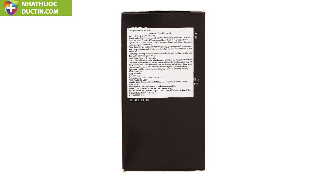 Viên uống tăng cường sinh lý nam Tongkat Ali Man Up 13 nature gift tongkat ali man up 30v hop 4