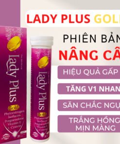 Alternative view of Viên sủi nở ngực LADY PLUS GOLD tăng vòng 1 săn chắc an toàn hiệu quả tức thì , hộp 20 viên