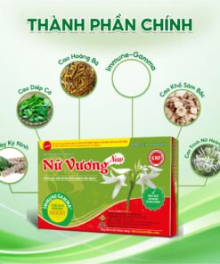 Nữ Vương New Vinh Gia Hỗ Trợ Cân Bằng PH Vùng Kín, Giảm Khí Hư, Ngứa Vùng Kín, Phòng Ngừa Các Bệnh Phụ Khoa Hộp 30 Viên