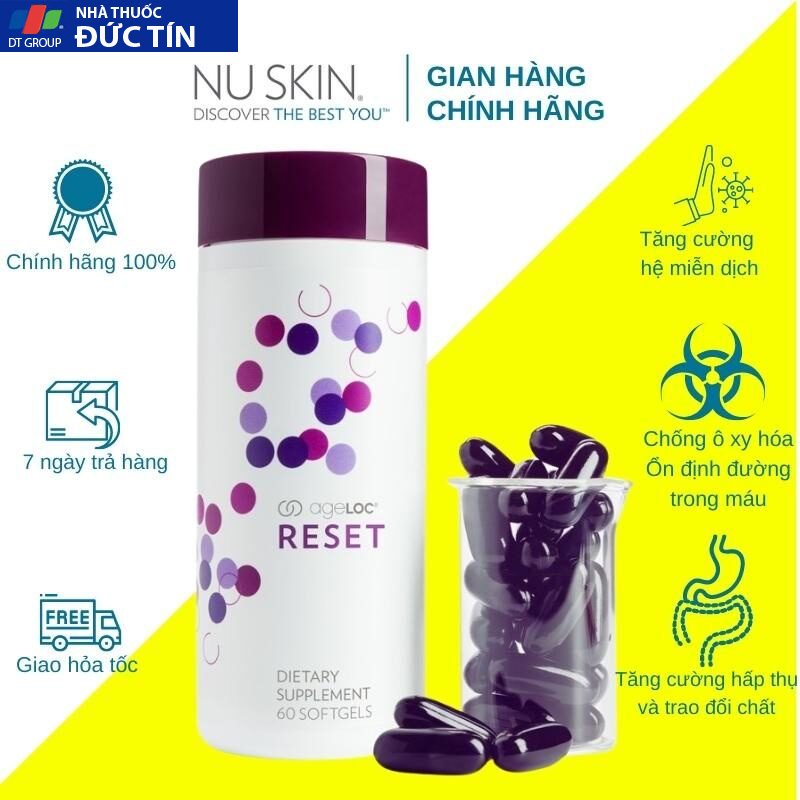 {Chính hãng, date mới nhất công ty}Thực phẩm bảo vệ sức khỏe Reset Nuskin phòng ngừa bệnh lý do rối loạn chuyển hóa: gan 18 nyusskin1