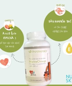Alternative view of Dầu cá nhuyễn thể Marine Omega 3 krill oil Nu skin (120 viên) tốt cho da, não , tim mạch