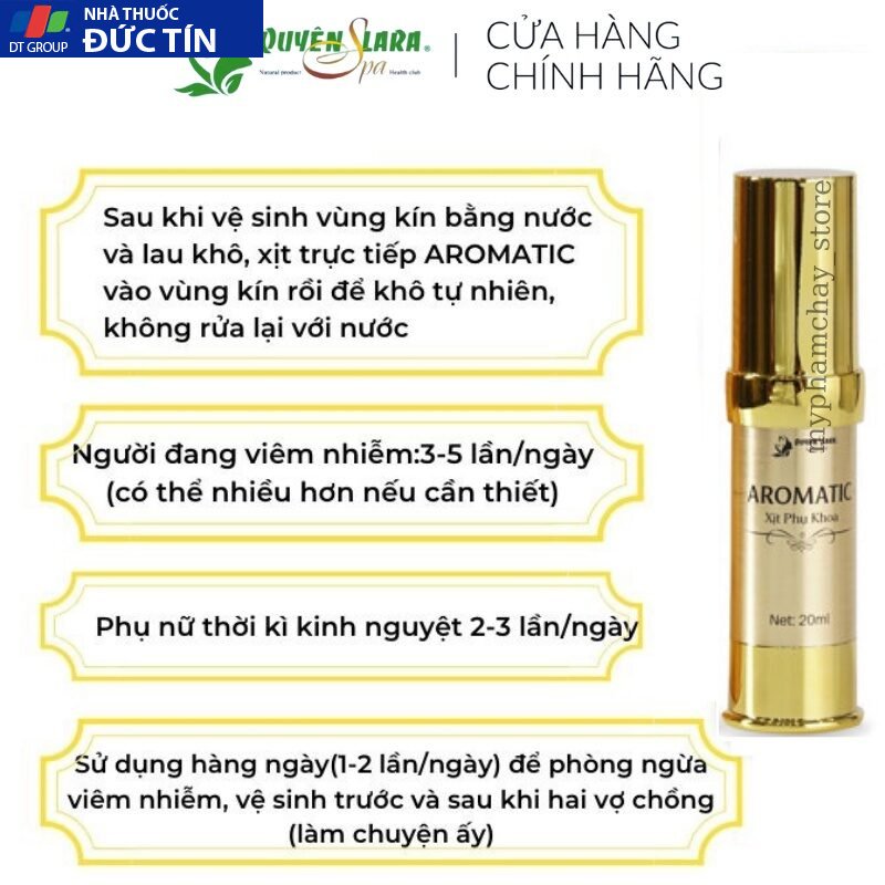 Xịt Phụ Khoa Aromatic Quyên Lara,Hương Thơm Quyến Rũ Khử Mùi Hôi,Làm Thơm,Hồng,Se Khít Cô Bé Dạng Xịt 20ml 24 phukhoa5
