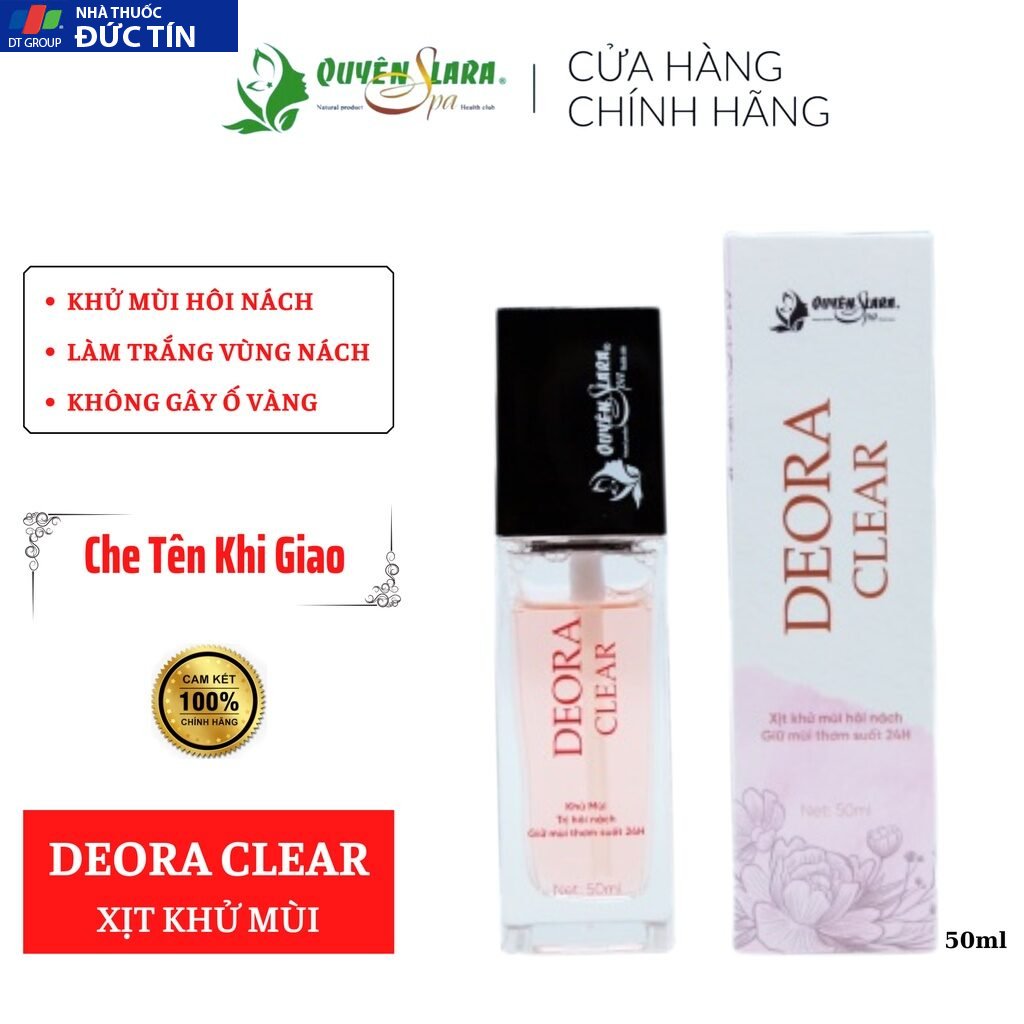 Xịt Khử Mùi Deora Clear Quyên Lara,Khử Mùi Hôi Nách, Thâm Nách, Ra Mồ Hôi Nách Ngay Sau 1 Tuần 50ml 26 quyenlahoi1 1