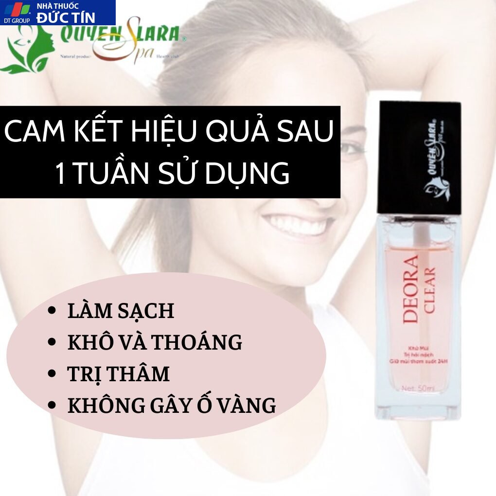 Xịt Khử Mùi Deora Clear Quyên Lara,Khử Mùi Hôi Nách, Thâm Nách, Ra Mồ Hôi Nách Ngay Sau 1 Tuần 50ml 23 quyennarra5