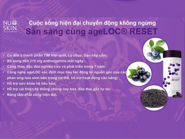Thực phẩm bảo vệ sức khỏe ageLOC® Reset (60viên) 12 reset5