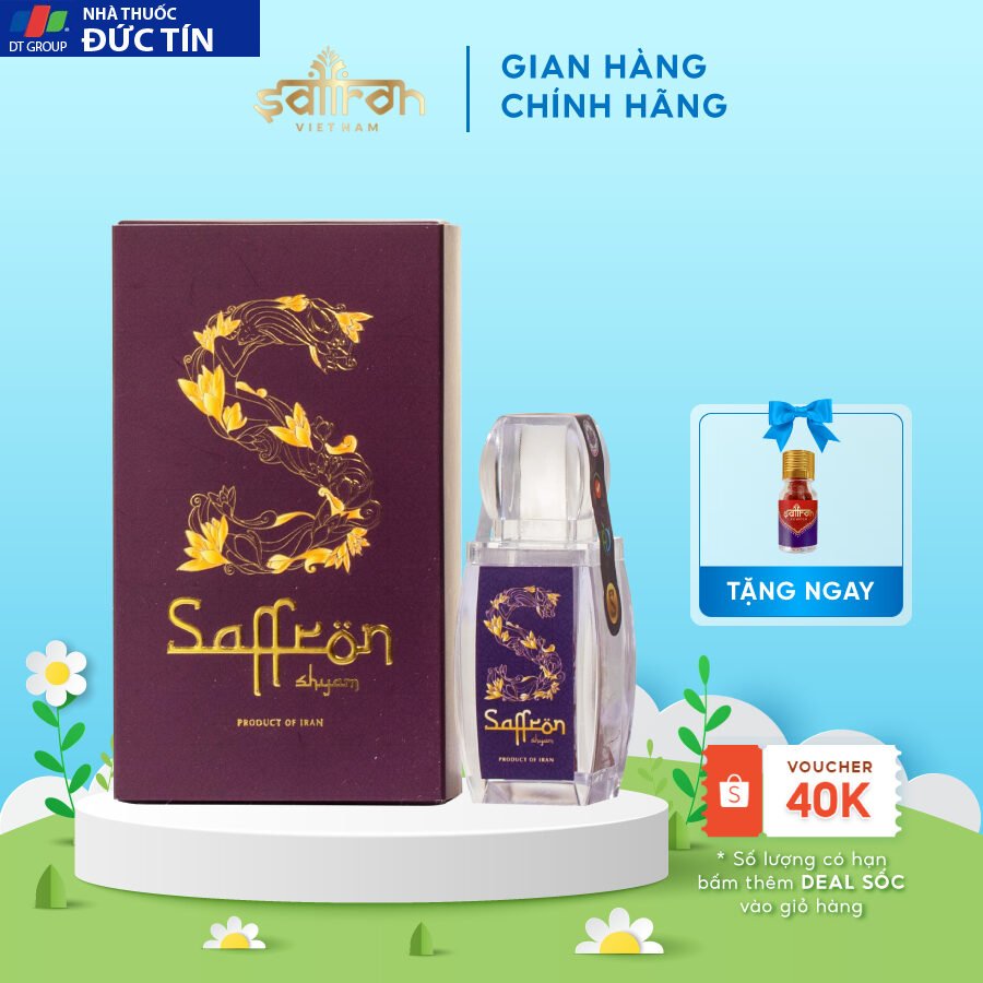 Nhụy Hoa Nghệ Tây Saffron Shyam 1Gram/hộp Tặng Bột Saffron 1gram/lọ 25 salon1 1