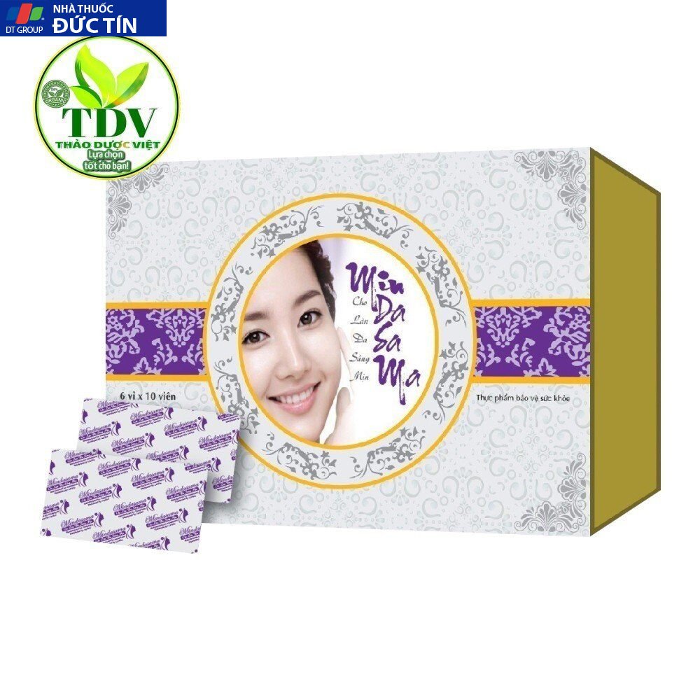 Viên uống sáng da MINDASAMA Collagen giúp làn da trẻ đẹp không già,Hộp 60 viên nang mềm 7 sangda1 1