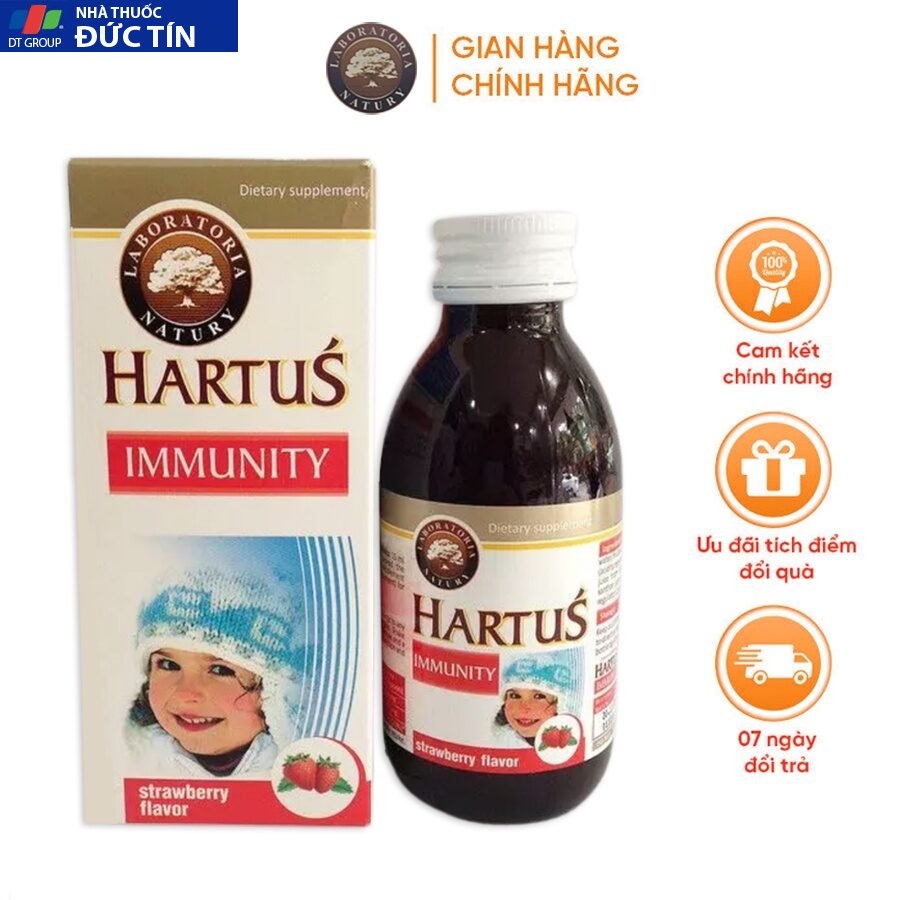 Siro Hartus Immunity 150ml,Tăng sức đề kháng cho bé, hỗ trợ miễn dịch khỏe mạnh 20 siro1