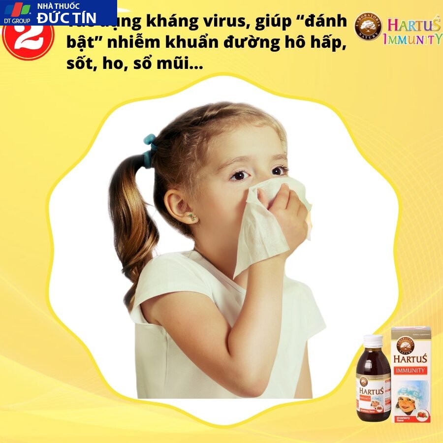 Siro Hartus Immunity 150ml,Tăng sức đề kháng cho bé, hỗ trợ miễn dịch khỏe mạnh 17 siro3