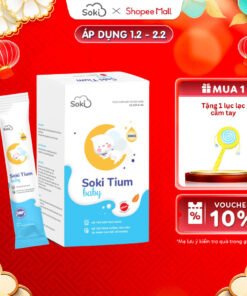 Alternative view of Sữa Ngủ Ngon Cao Cấp SOKI TIUM BABY Giúp Êm Bụng, Hỗ Trợ Tiêu Hóa Cho Bé (1H X 12gói X 3G)