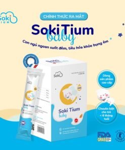 Sữa Ngủ Ngon Cao Cấp SOKI TIUM BABY Giúp Êm Bụng, Hỗ Trợ Tiêu Hóa Cho Bé (1H X 12gói X 3G)