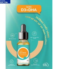Siro SOKI D3+DHA Tăng Sức Khỏe, Hấp Thu Calci, Bổ Sung Dưỡng Chất Thiết Yếu Cho Trẻ 20ml/hộp 15 soli7