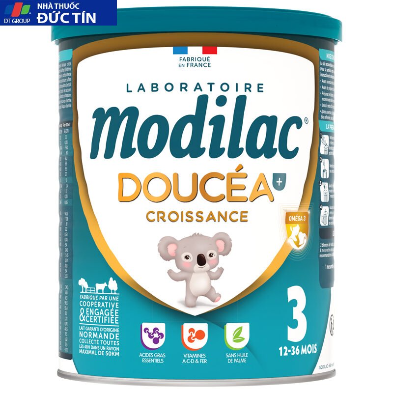 Sữa bột MODILAC DOUCEA Nhập khẩu Pháp Đủ số 1,2 ,3 - Phát triển toàn diện - Lon 800g 15 suabot5