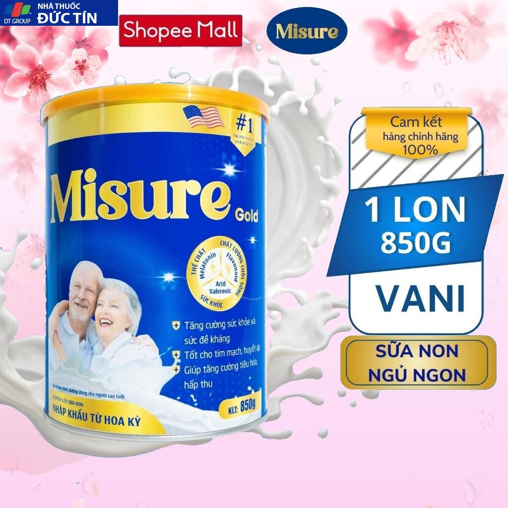 MISURE - Sữa Non Ngủ Ngon MISURE 850G,Hỗ trợ cải thiện giấc ngủ ,bổ sung dinh dưỡng. Công nghệ 100% từ HOA KỲ 16 suangucngon1