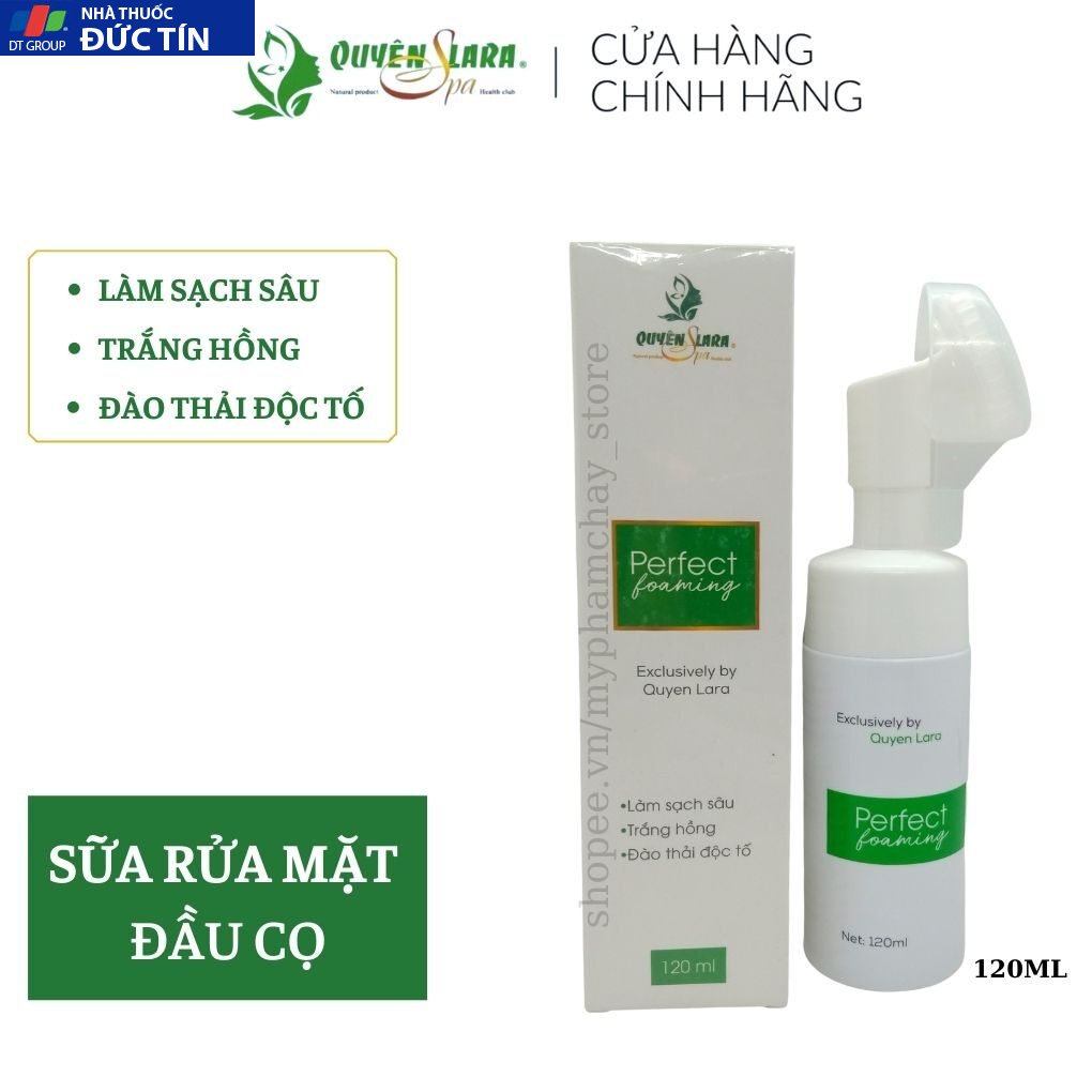 Sữa Rửa Mặt Trắng Da,Làm Sạch Sâu Có Đầu Cọ Massage Tạo Bọt Pefect Foaming Quyên Lara Chính Hãng 120Ml 29 suarua1